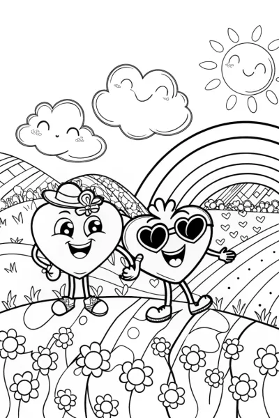 Heartfelt Expressions Coloring Page