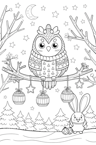 The Squishmallow Festival of Lights Coloring Page