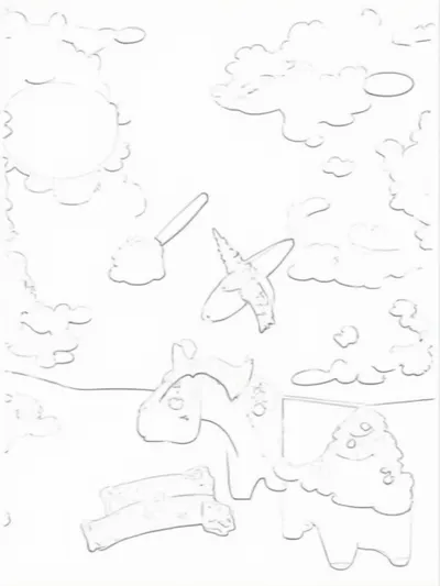 Unicorns painting the sky