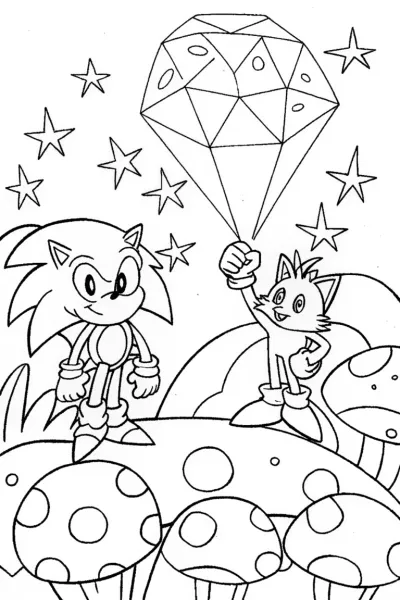 Sonic’s Cosmic Adventure Coloring Page