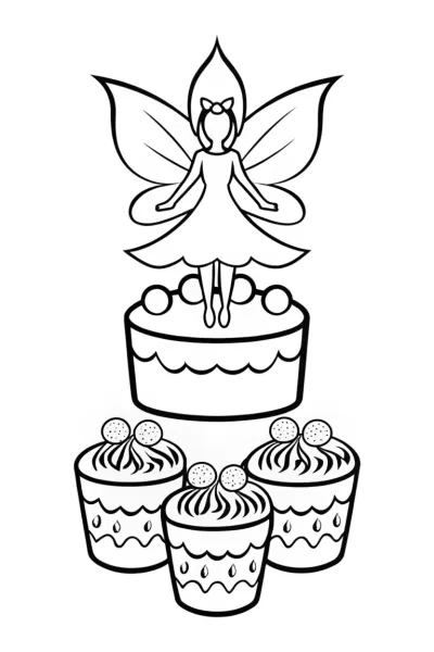 Fairy baker with whimsical pastries