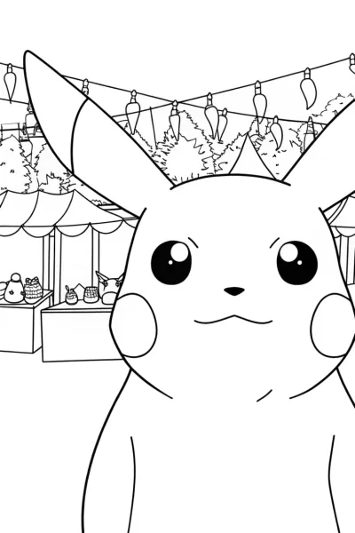 Pikachu at the enchanted market