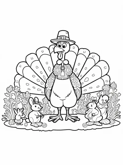 Turkey in a whimsical garden