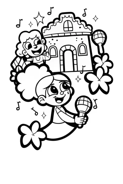 Mirabel’s Enchanted Musical Fiesta Coloring Page