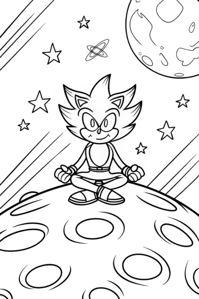 Super Sonic yoga on an asteroid