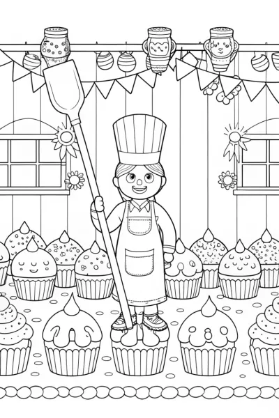 JJ’s Magical Bakery Adventure Coloring Page