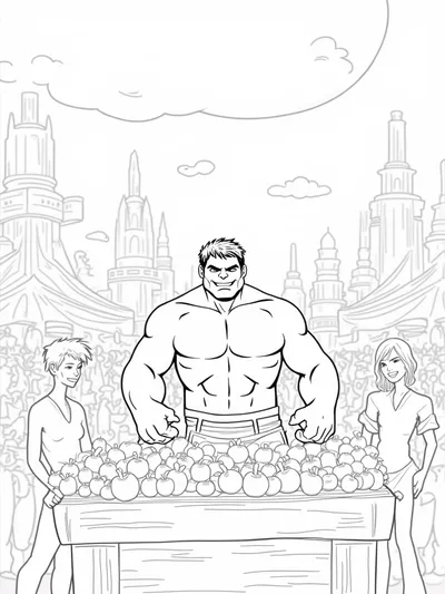 Hulk at the intergalactic market