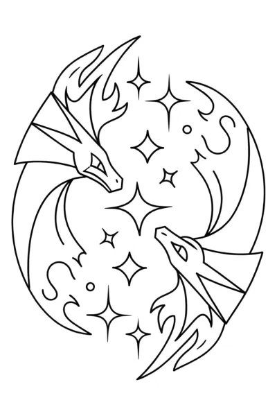 Reshiram and Zekrom’s Epic Duel Coloring Page