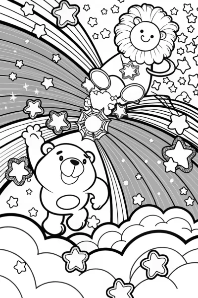 Care Bear’s Starry Night Adventure Coloring Page