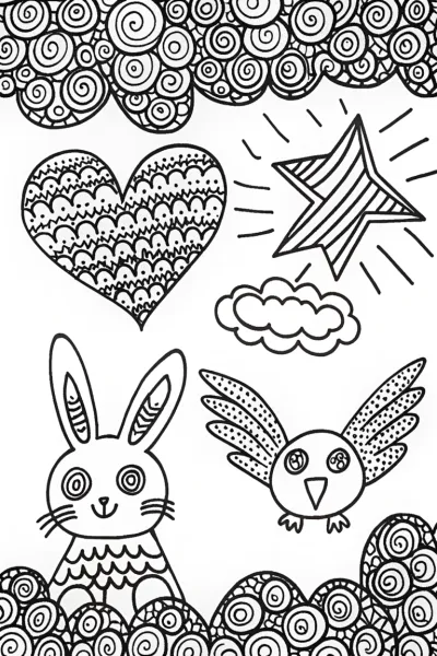 Rainbow Friends Cloud Sculpting Adventure Coloring Page