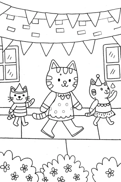 Gabby’s Enchanted Pet Parade Coloring Page