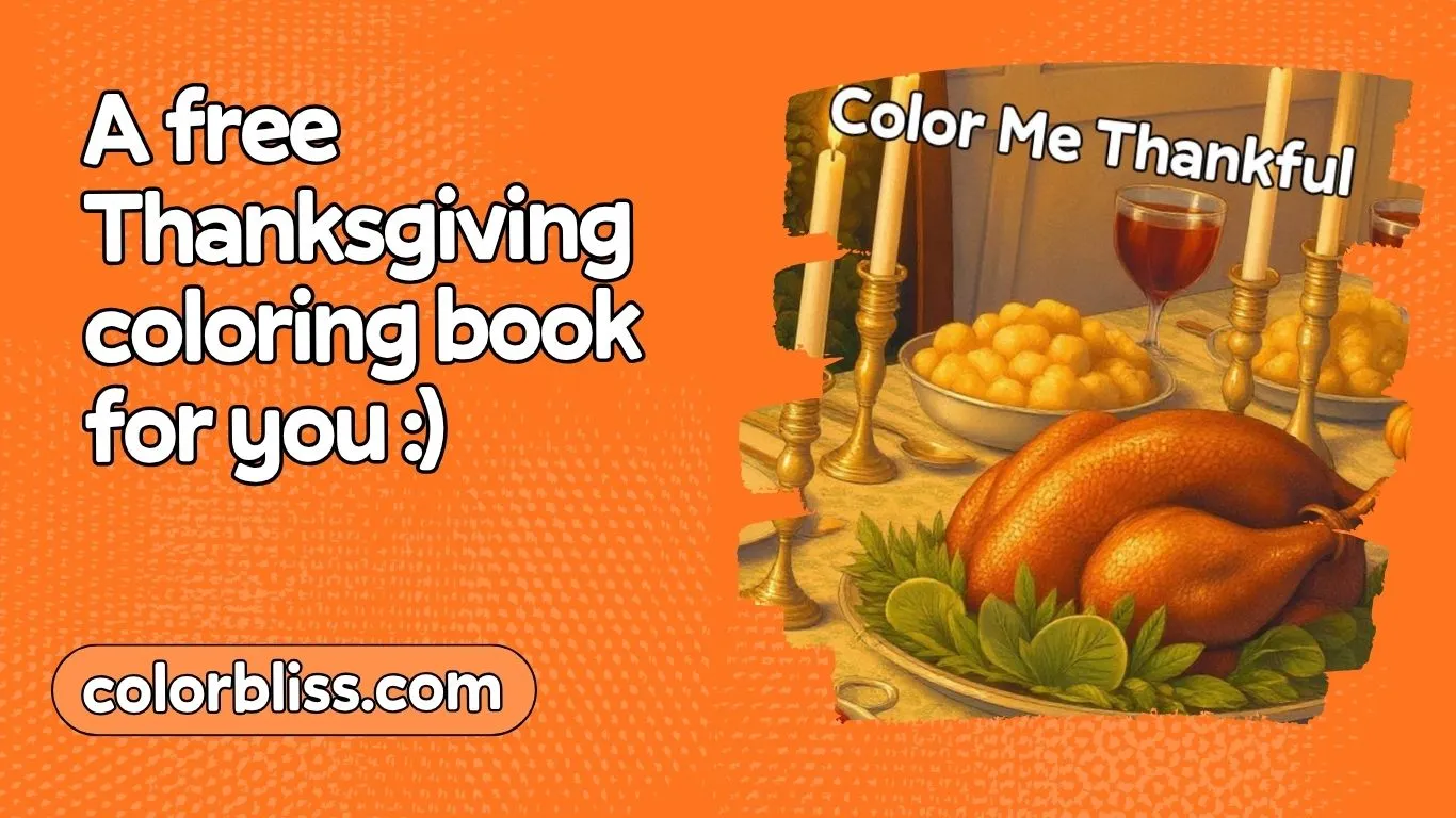 A coloring page of Color Me Thankful: A Free ColorBliss Coloring Book