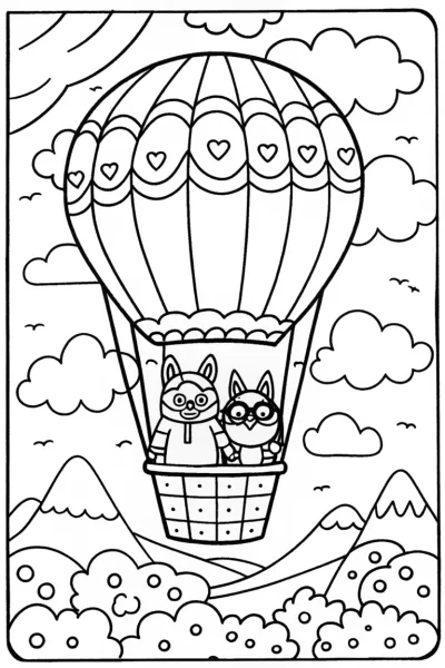 Bluey’s Balloon Adventure Coloring Page