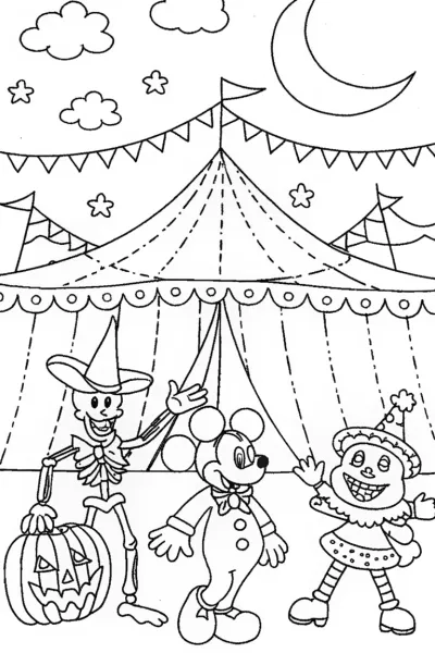Minnie Mouse’s Halloween Spooktacular Coloring Page