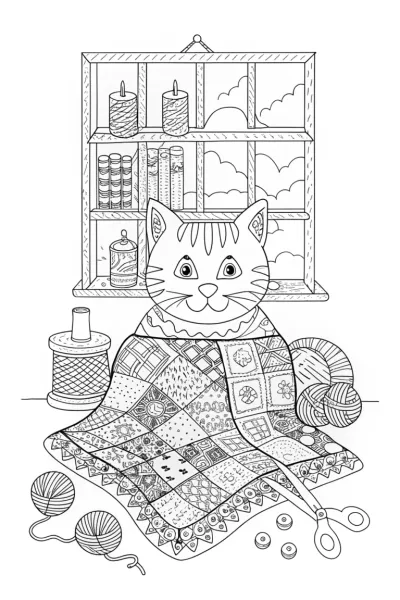 Cozy Cat Crafts: A Quilting Adventure with Whiskers