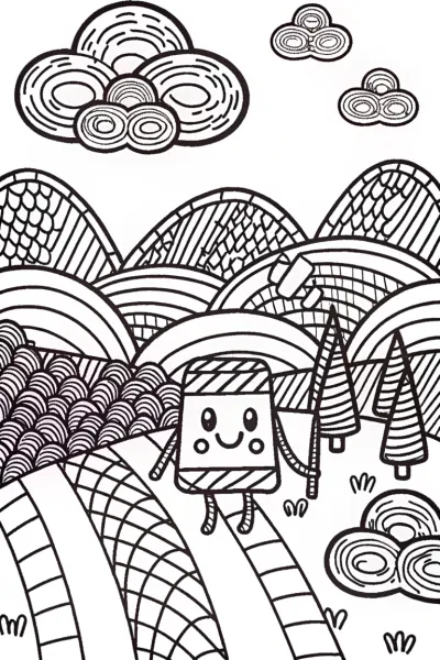 Cheeky Chocolate’s Magical Adventure Coloring Page