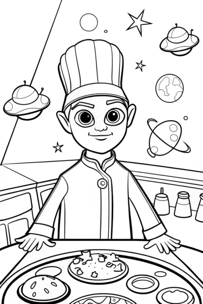 Buzz Lightyear’s Galactic Cook-Off Coloring Page