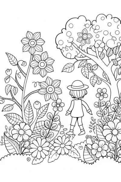 Gabriel in a magical garden