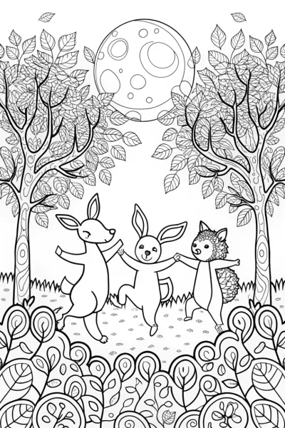 Harvest Moon Dance Coloring Page