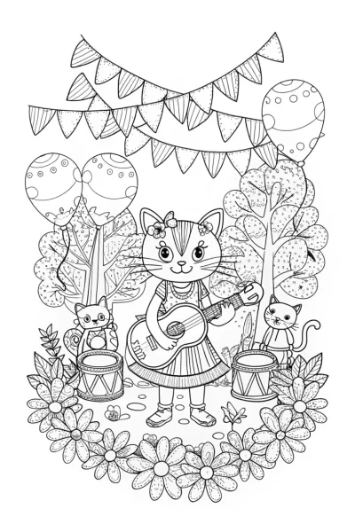 Gabby’s Magical Music Festival Coloring Page