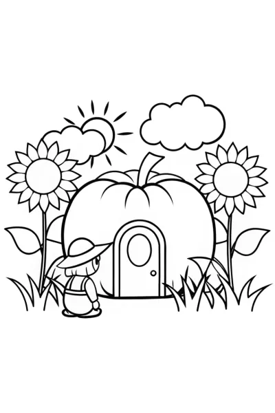 Summer Garden Fantasy Coloring Page