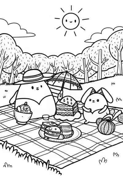Squishmallow Picnic Adventure with Huggles and Bubbles