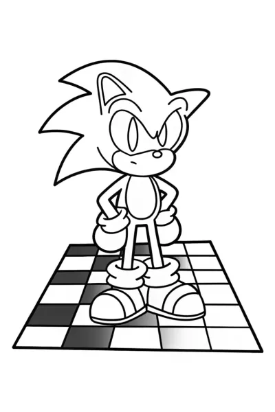 Sonic on a giant chessboard