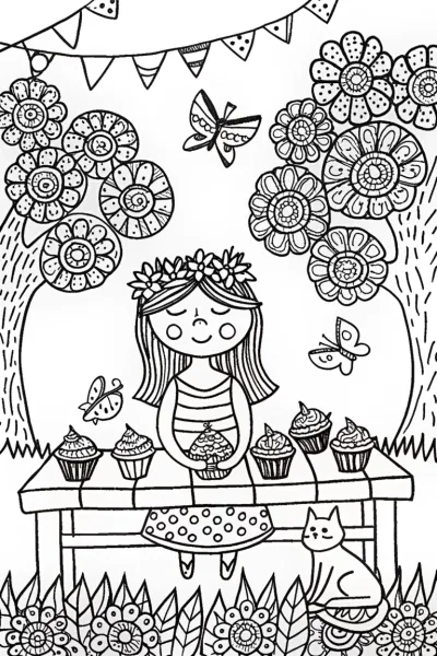 Gabby’s Enchanted Garden Party Coloring Fun
