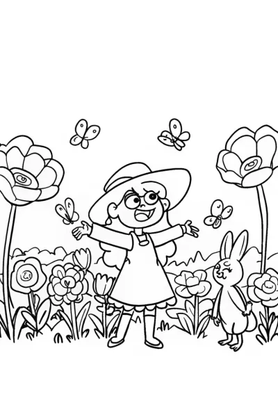 Mirabel’s Enchanted Garden Party Coloring Page