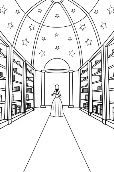 Princess in the celestial library