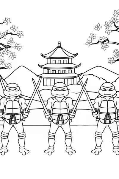Ninja Turtles samurai duel