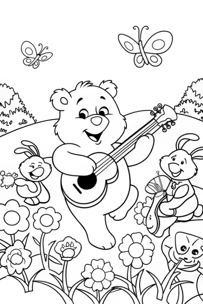 Care Bears Musical Adventure Coloring Page