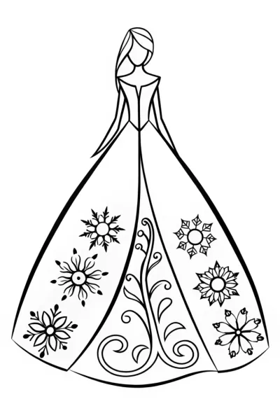 Princess of the Seasons Coloring Page