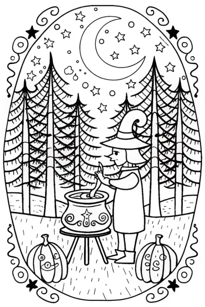 Luigi’s Enchanted Potion Mix Coloring Page