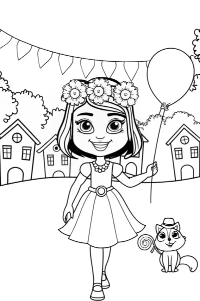 Mirabel’s Enchanted Animal Parade Coloring Page