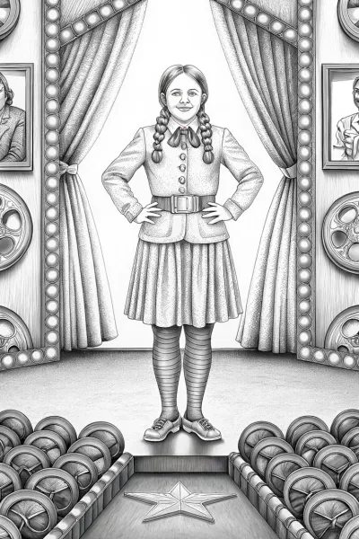 Wednesday Addams hosting a film festival