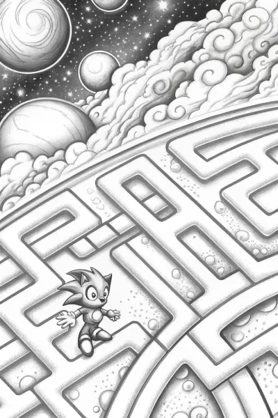 Sonic puzzle challenge in space