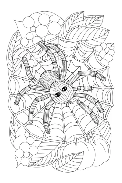 Spider exploring a musical maze