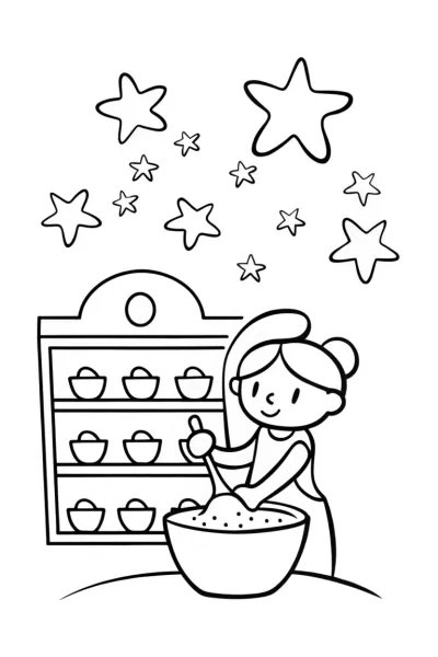 Gabby’s Magical Stardust Bakery Coloring Page