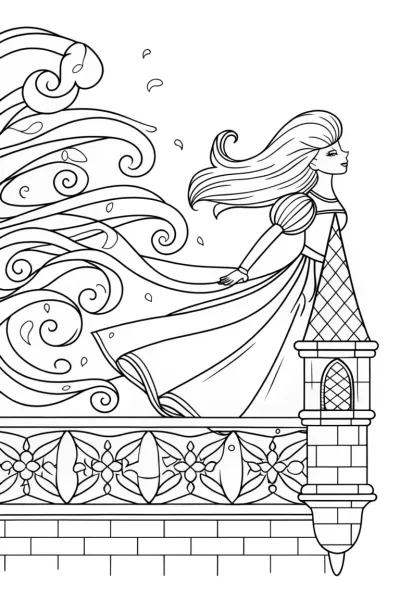 Princess dancing with the winds