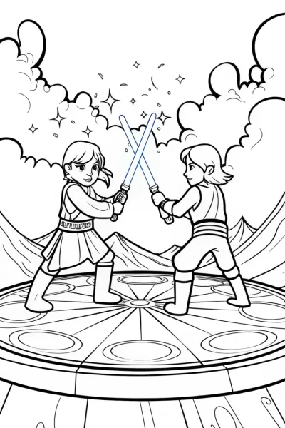 League of Legends Magical Duel Coloring Page