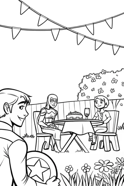 Captain America’s garden party