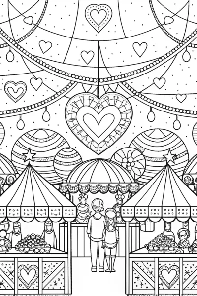 Galactic Valentine’s Market Scene