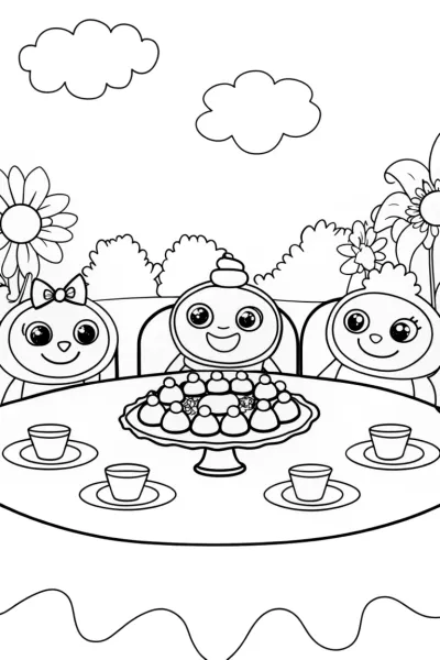 The Rainbow Tea Party with Friends