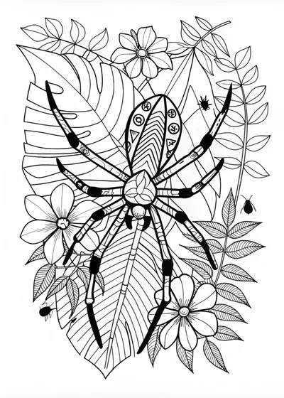 Giant Jungle Spider Coloring Adventure