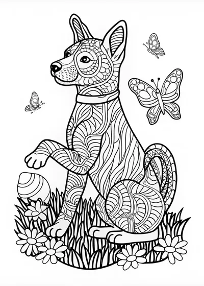 Basenji Coloring Page