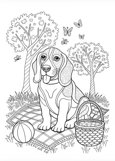 Beagle Coloring Page