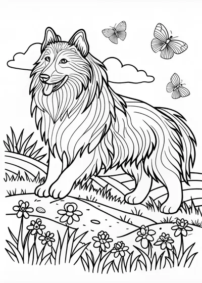 Majestic Shepherd Coloring Page