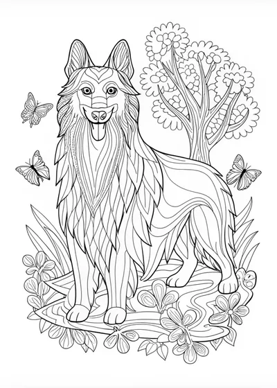 Lassie the Sheltie Coloring Page