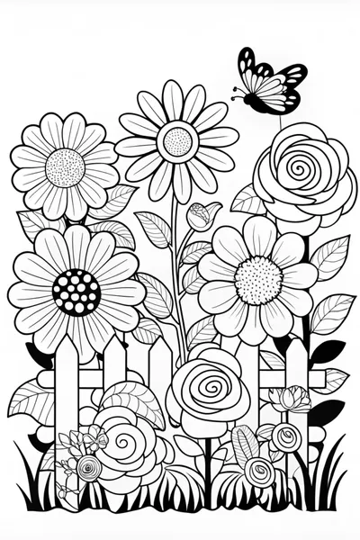 Blooming Garden of Flowers